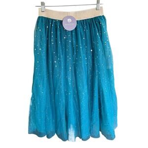 Elestory Maxi Skirt Tutu Tulle Teal Stars Ethereal Fairy Whimsyfairy Whimsical